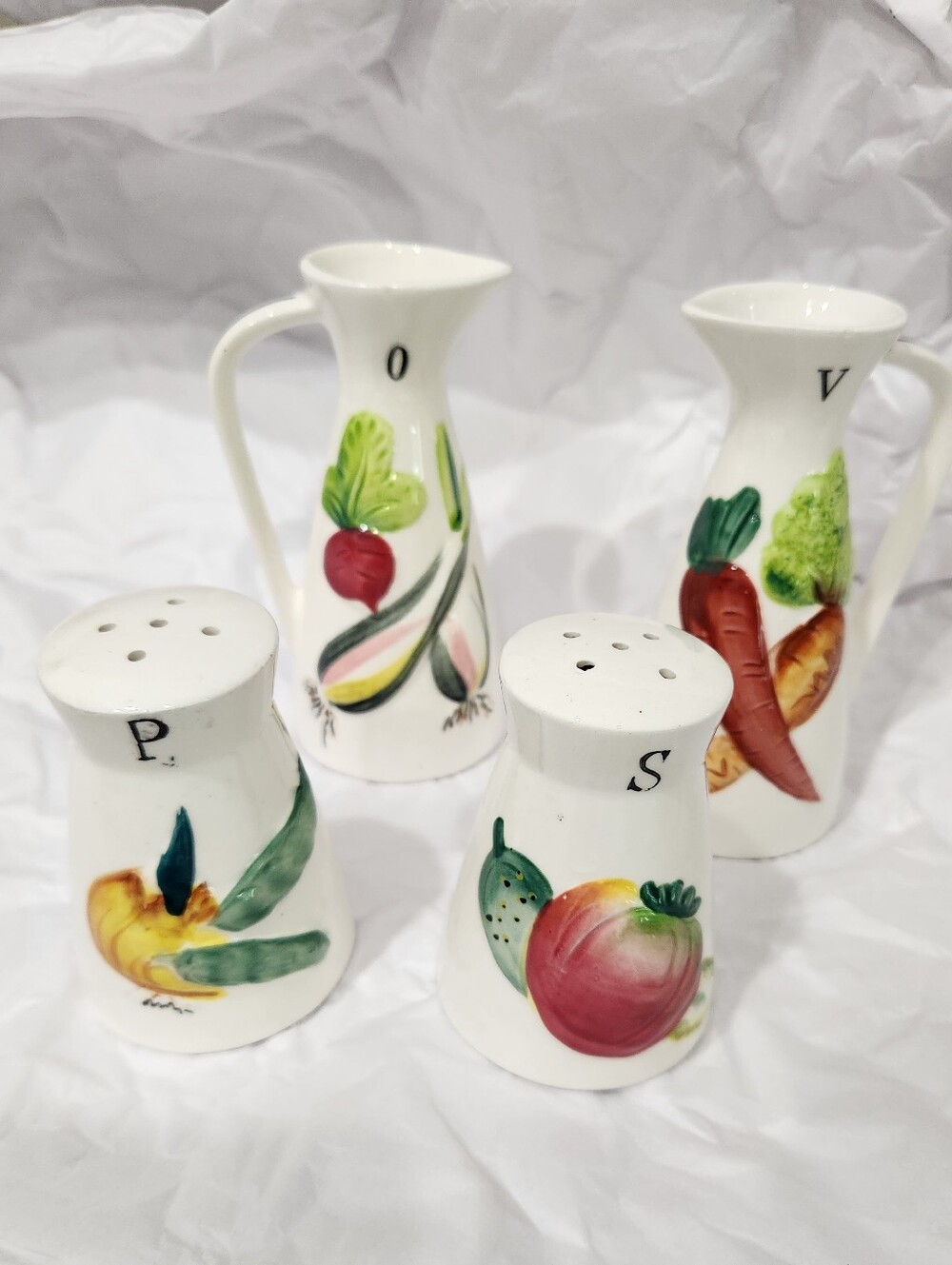 Vintage Nasco Del Coronado 4 Pcs Condiment Set